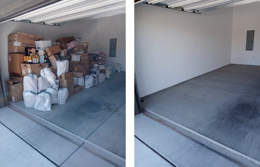 tucson garage cleanout before and after